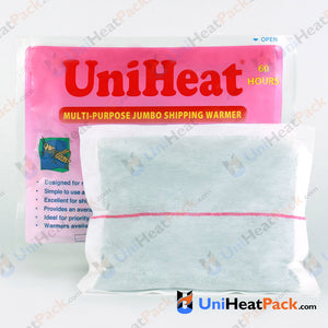 UniHeat 60 hour inside view of shipping warmer pouch.