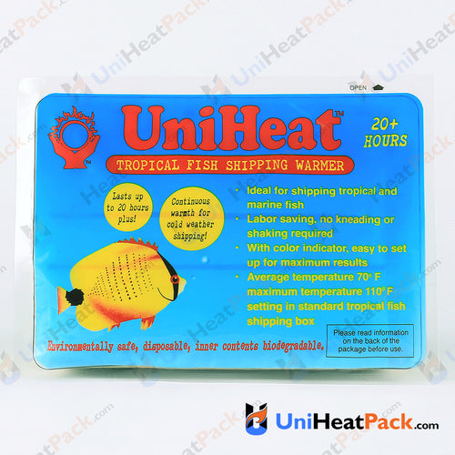 UniHeat 20 hour front side view of shipping warmer packaging.