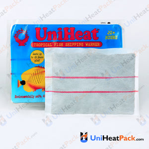 UniHeat 20 hour inside view of shipping warmer pouch.