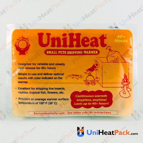 UniHeat 40 hour front side view of shipping warmer packaging.